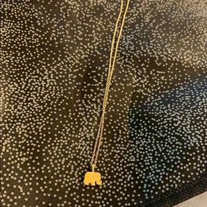 Dogeared elephant necklace - gold dipped